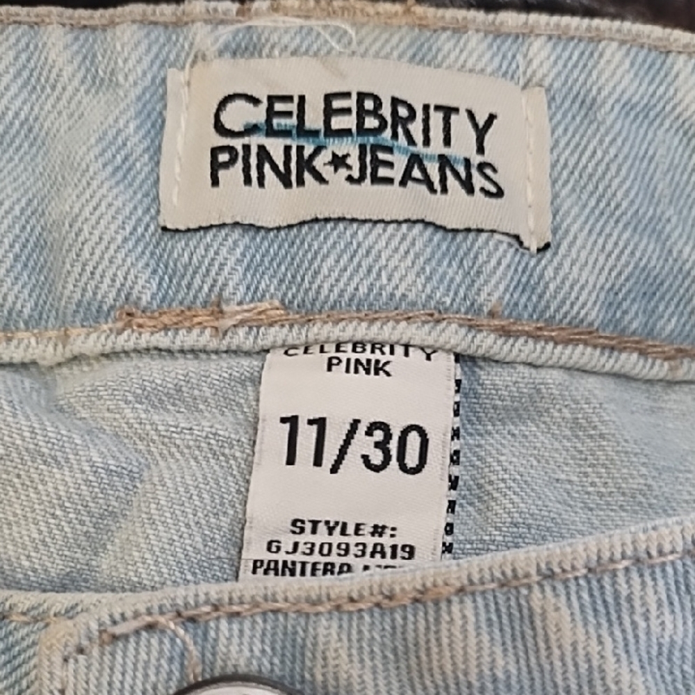Celebrity Pink - Blue  Two-Tone Star Denim Shorts - Picture 2 of 4
